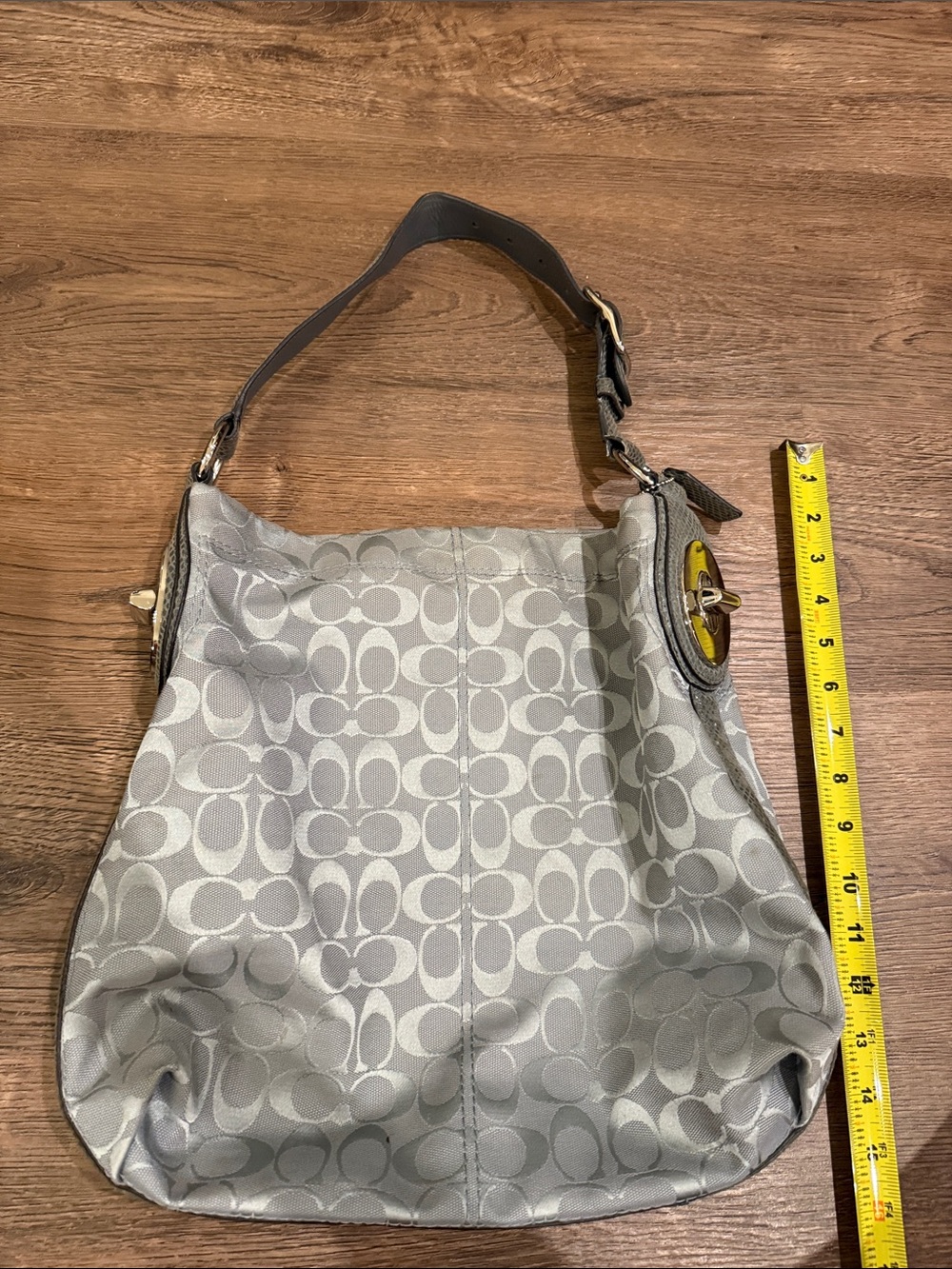 Coach Penelope Gray Signature Hobo Bag
